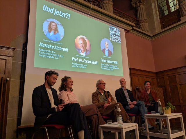 Podiumsdiskussion „CumEx & CumCum | Der größte Steuerraub Deutschlands – und jetzt?!“
